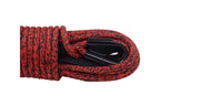 Red and black speckled winch rope with carabiner for Carbon Offroad low mount winch