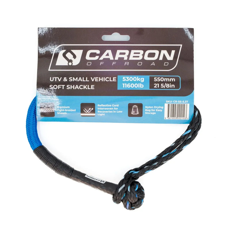 Carbon Offroad Recovery Soft Shackle for UTV & Small Vehicles
