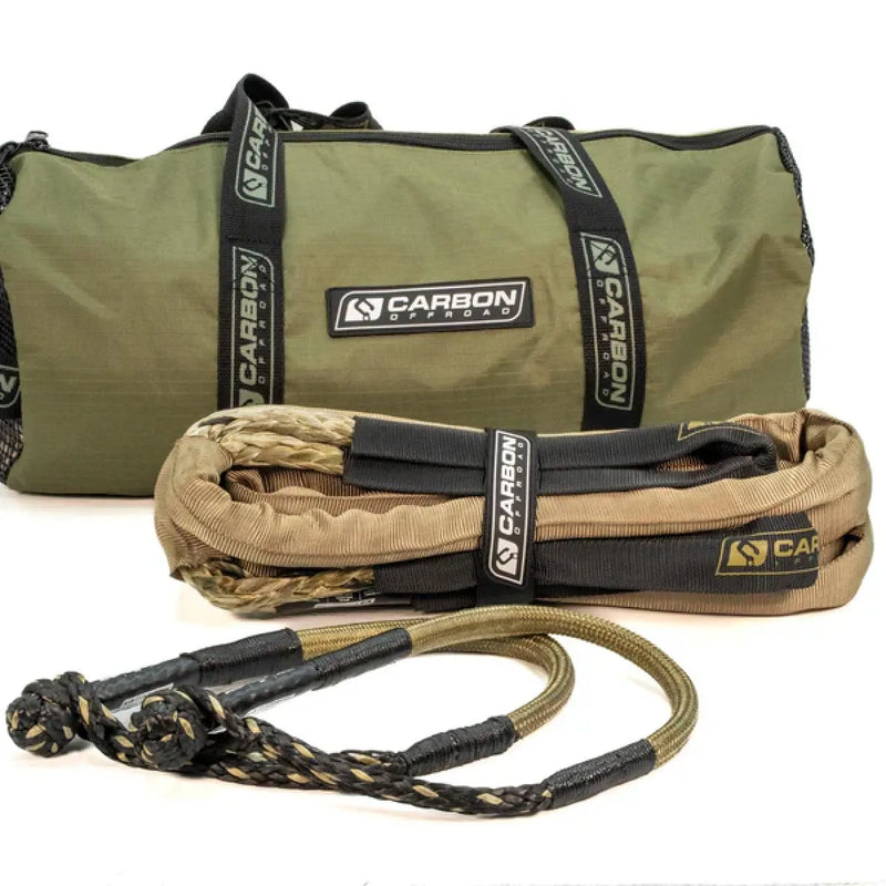 Carbon Offroad TAC Small Vehicle Recovery Rope And Soft Shackle Combo