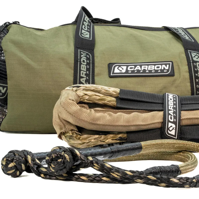 Carbon Offroad TAC Small Vehicle Recovery Rope And Soft Shackle Combo