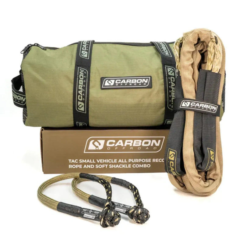 Carbon Offroad TAC Small Vehicle Recovery Rope And Soft Shackle Combo