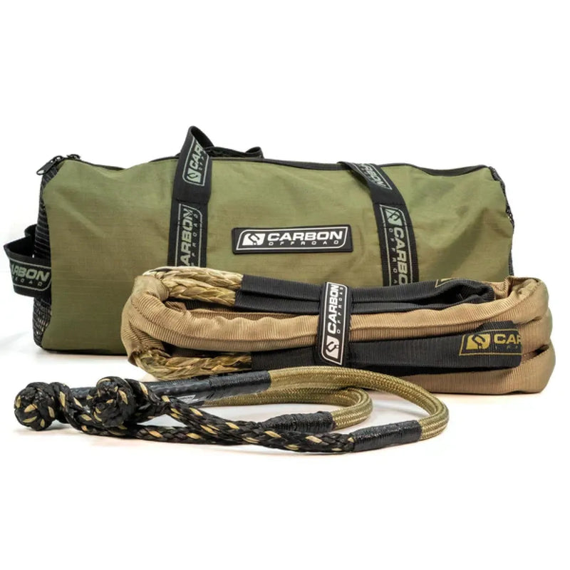 Carbon Offroad TAC Small Vehicle Recovery Rope And Soft Shackle Combo