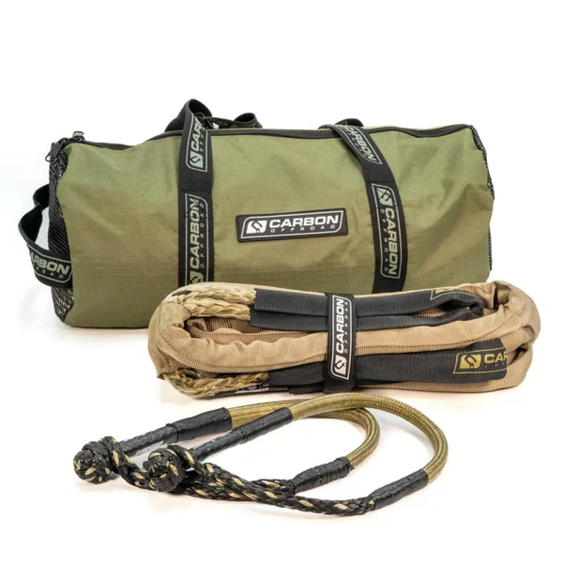 Carbon Offroad TAC Small Vehicle Recovery Rope And Soft Shackle Combo