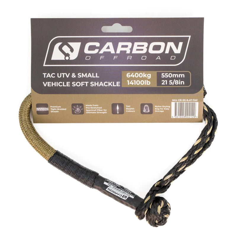 Carbon Offroad Tactical Soft Shackle for UTV & Small Vehicle