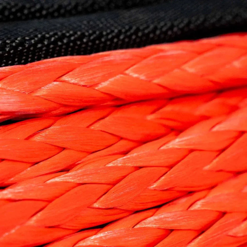 Carbon Winches Red Synthetic Rope Spliced with thimble | 24m x 10mm