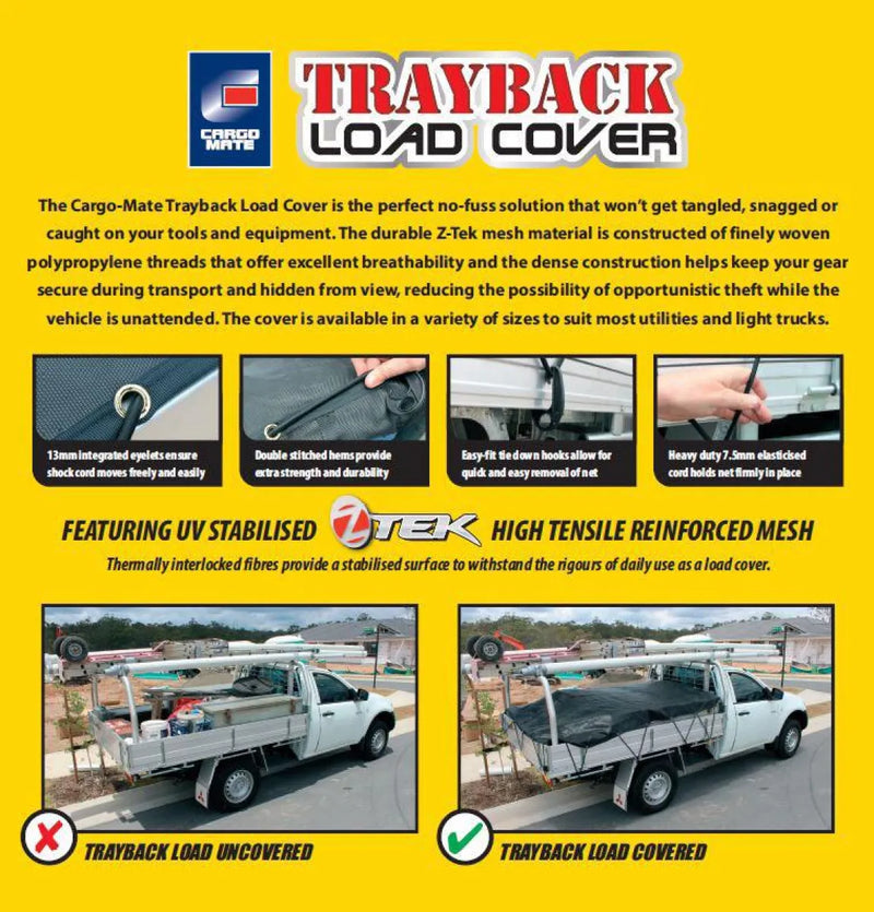 Cargo Mate Trayback HD Load Cover Dual Cab - Cargo Net