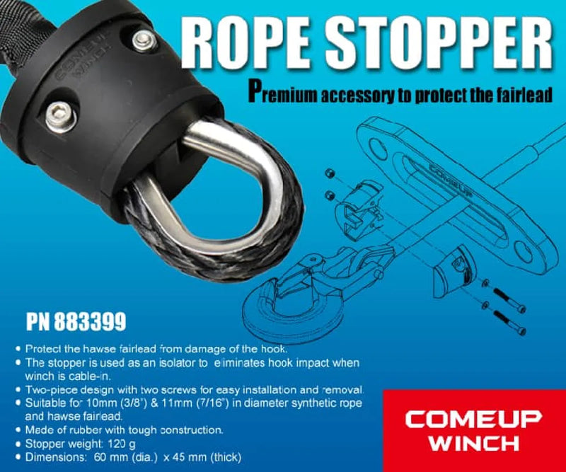 COMEUP 10mm / 11 mm Winch Rope Stopper