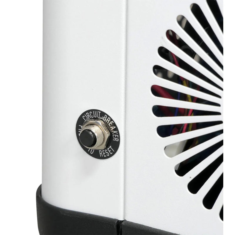 Electric fan or space heater with control dial for EvaKool 65L Down Under Series II dual zone fridge freezer