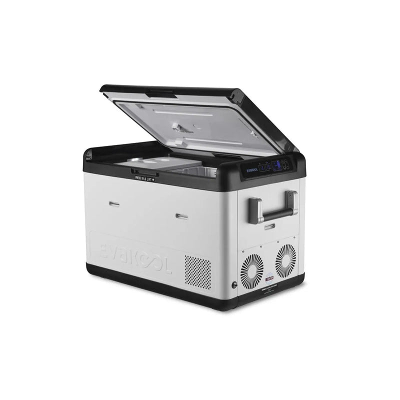 Portable EvaKool 65L Down Under Series II Dual Zone Fridge Freezer with hinged lid