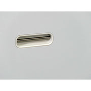 Recessed metal handle on light-colored zone fridge freezer in EvaKool 65L Down Under Series II