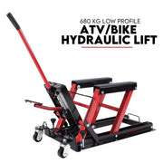 Fiernero Heavy Duty 680kg Motorcycle Lift and Stand | Super Low Profile