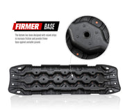 Black plastic recovery board with textured surface and mounting holes for recovery tracks