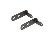 Two black L-shaped metal brackets for Front Runner 22 Inch LED Light Bar