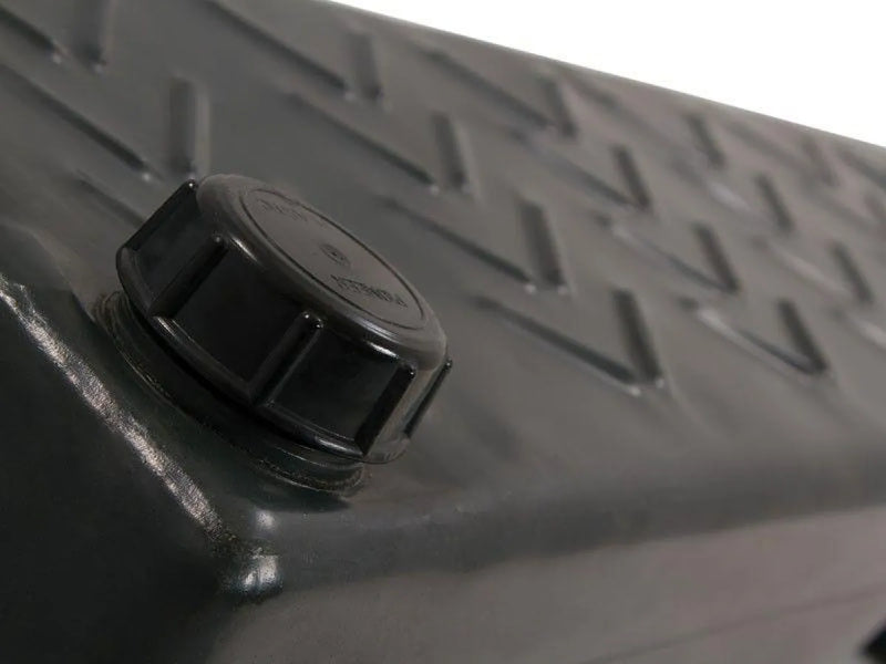 Black hexagonal bolt on metal surface for Front Runner 40L Footwell Water Tank