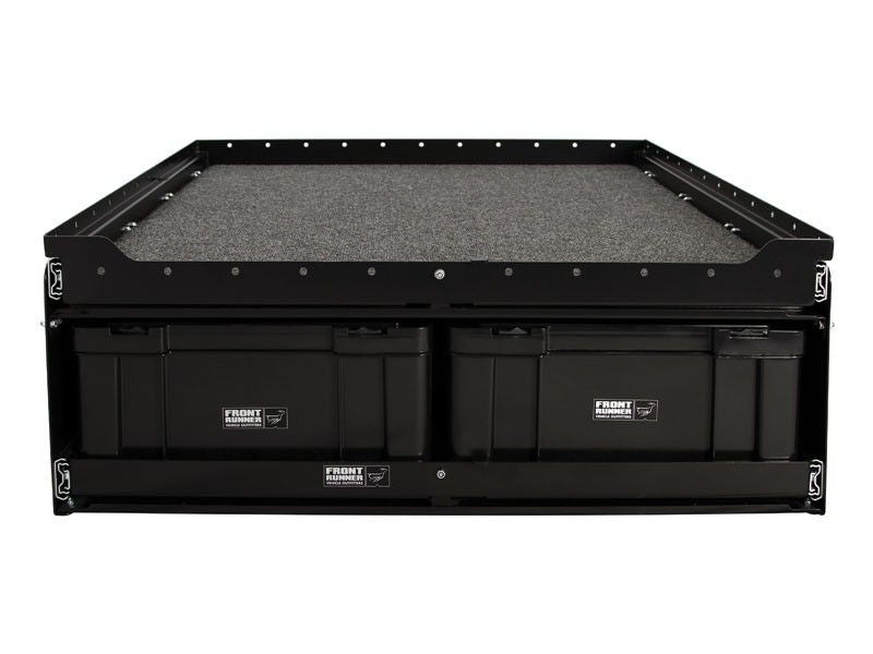 Black Front Runner 6 Cub Box Drawer with Cargo Sliding Top for organized storage