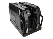 Black plastic carrying case with compartments and handles for Front Runner Double Jerry Can Holder