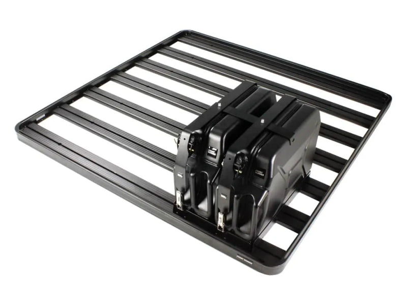 Front Runner Double Jerry Can Holder with black powder coated stainless steel roof rack