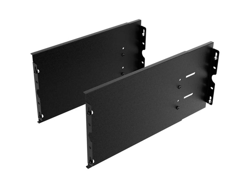 Pair of black metal rack mount blanking plates for Front Runner drawer dividers
