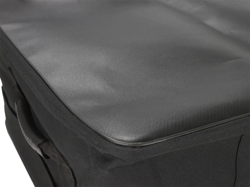 Black leather cushion with rounded corner, ideal for Front Runner Extra Large Transit Bag