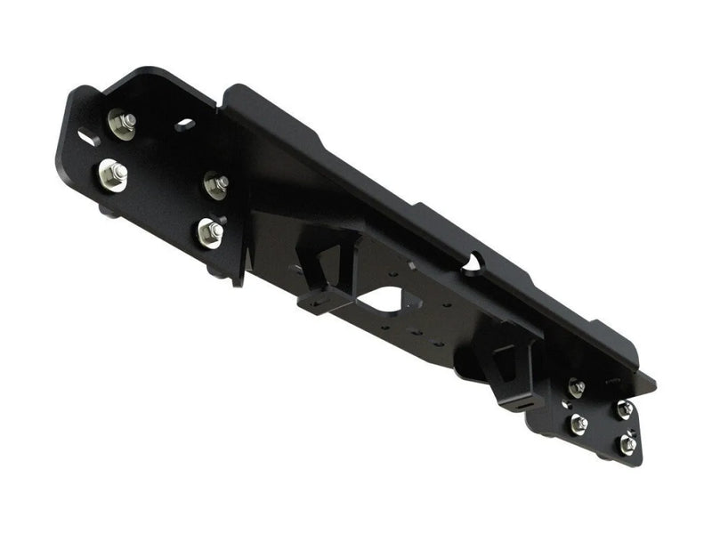 Black metal mounting bracket with attachment points for Ford Ranger winch plate and cradle