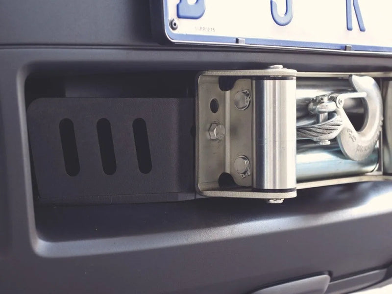Front Runner Ford Ranger PX1 PX2 hidden winch cradle plate mounted on front bumper