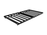 Black metal roof rack with parallel slats for Freightliner Sprinter Van Slimline II roof rack kit