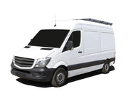 White cargo van with Front Runner Freightliner Sprinter Van Slimline II roof rack kit