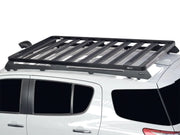 Front Runner Isuzu MU-X Slimline II roof rack kit mounted on white vehicle