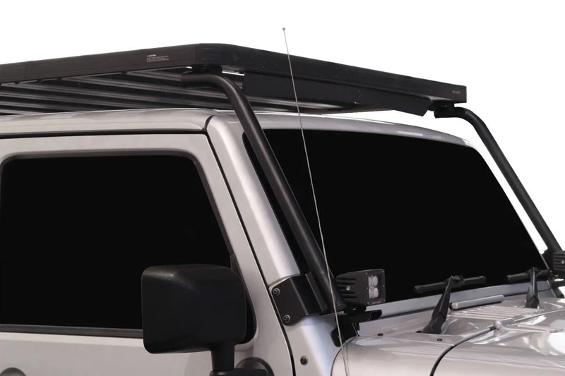 Roof rack mounted on a Jeep Wrangler for versatile roof rack rack kit installation