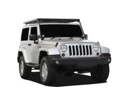 White Jeep Wrangler with roof rack kit for 2007-2018 Jeep Wrangler JK models