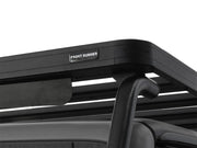 Vehicle roof rack with Front Runner branding on Jeep Wrangler roof rack kit for 2007-2018