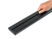 Black plastic cable management channel with hand opening cover for Land Rover load bar kit