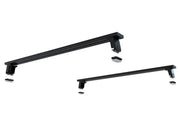 Pair of black metal roof rack crossbars for Land Rover New Defender load bar kit