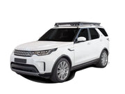 White Land Rover Discovery SUV with Front Runner LR roof rack kit for all-new Discovery 5