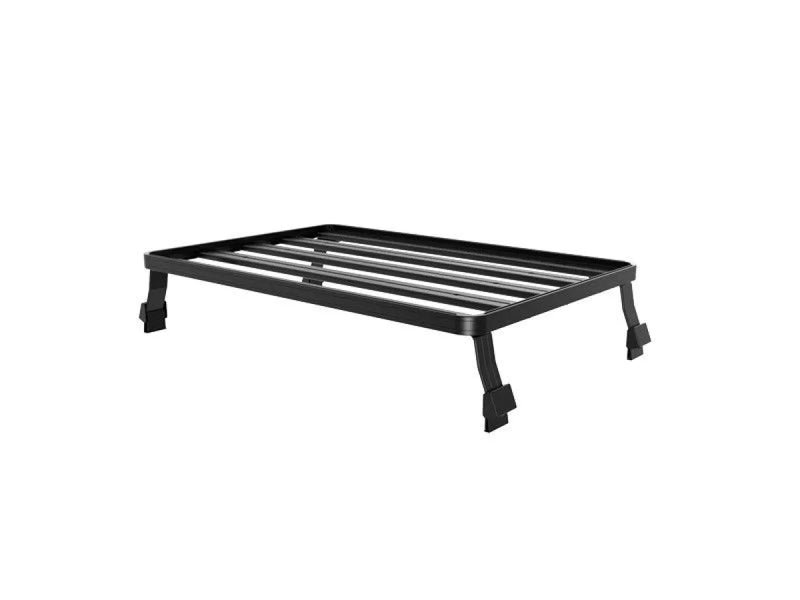 Black metal roof rack kit for vehicle cargo, Front Runner LR Discovery 2 Slimline II