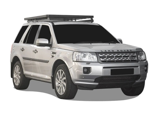 Silver Land Rover SUV with Front Runner LR Freelander Slimline II roof rack kit