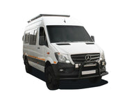 Mercedes-Benz Sprinter van converted with slimline ii tray roof rack for camping or travel