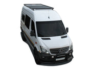 Mercedes-Benz Sprinter van with roof rack and custom front bumper for slimline ii tray setup