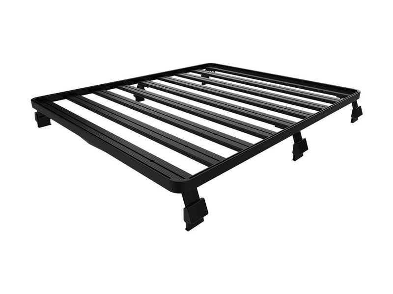 Black metal roof rack with parallel crossbars for Mercedes Gelandewagen Slimline II tray