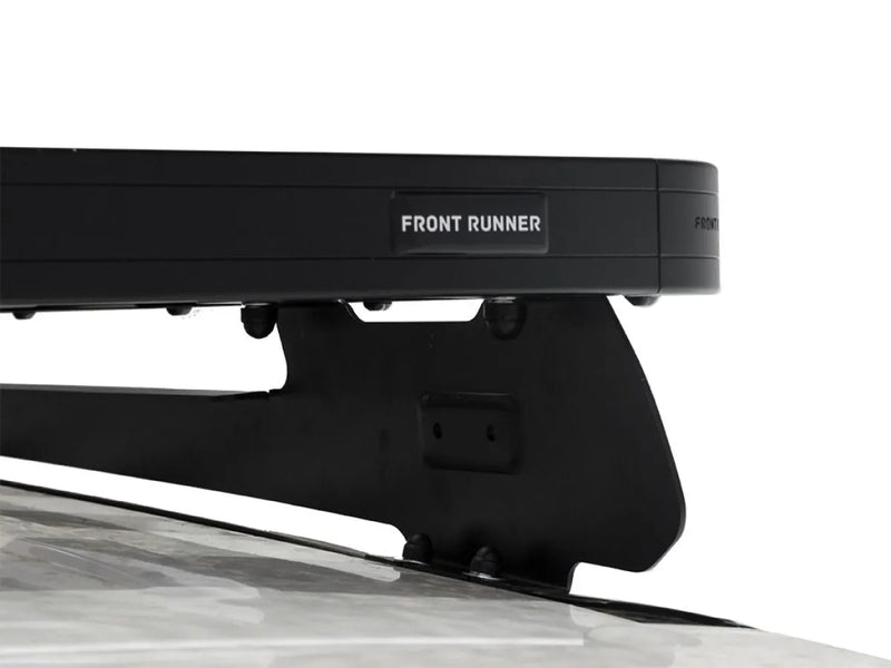 Front Runner Mitsubishi Pajero SlimlineII roof rack kit with cargo carrier on vehicle