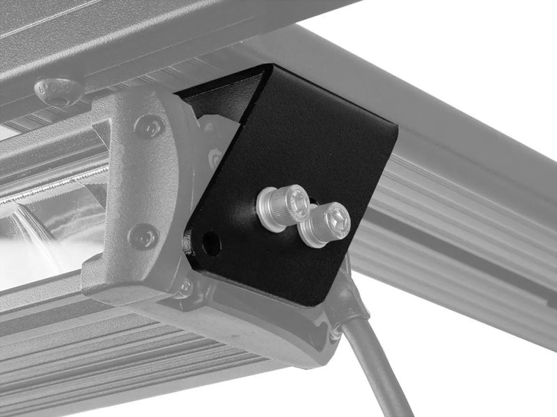 Mechanical mounting bracket with knobs for LED Light Bar attachment on Front Runner Mounting System