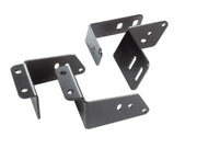 Metal mounting brackets with multiple holes and angled shapes for LED light bar installation