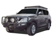 Rugged gray SUV with roof rack kit and heavy-duty front bumper for Nissan Patrol Armada