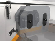 Gray plastic water tank device with yellow strap for Front Runner Pro Water Tank