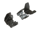 Metal brackets for rack mount shower cubicle mounting and fastening hardware