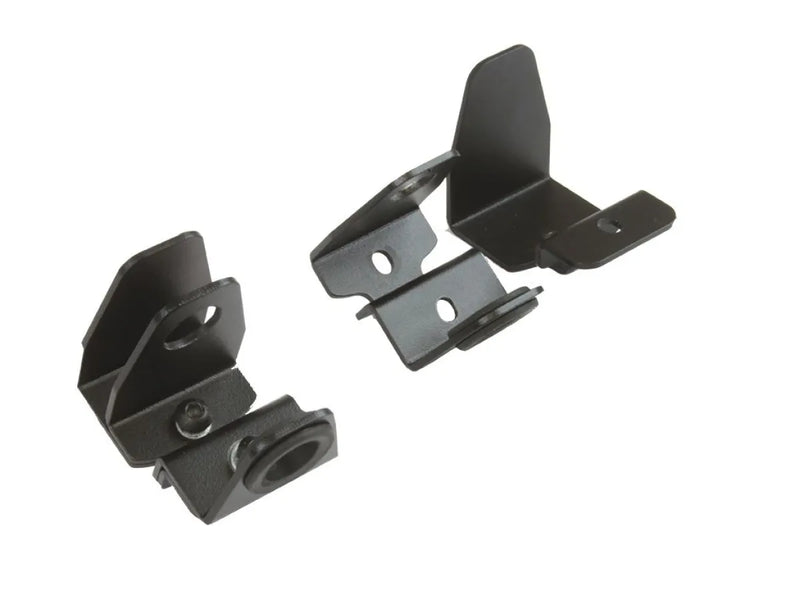 Metal brackets for rack mount shower cubicle mounting and fastening hardware