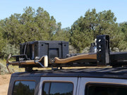 Front Runner Roof Rack Axe Bracket on Slimline II Roof Rack with storage accessories