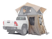 Front Runner Roof Top Tent Annex attached to pickup truck with spacious annex for outdoor camping
