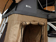 Rooftop tent annex on vehicle featuring spacious annex and Front Runner Roof Tent entrance