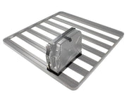 Black powder coated Roof rack with front runner single jerry can holder and gear carrier